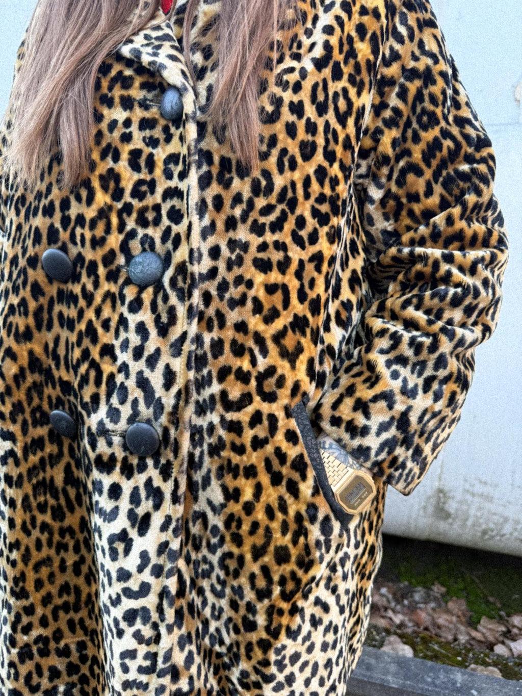 Early 1960s Boxy Leopard Velvet Coat