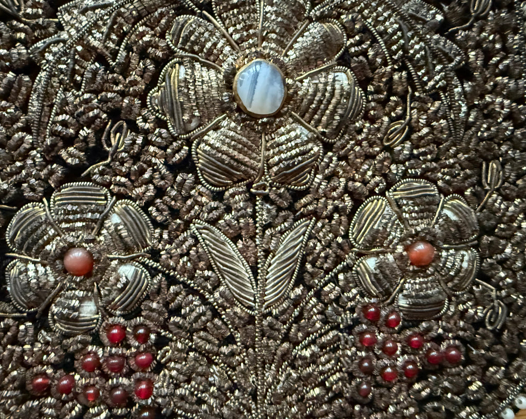Late 20th Century Indian Zardozi-Style Embroidered Evening Bag