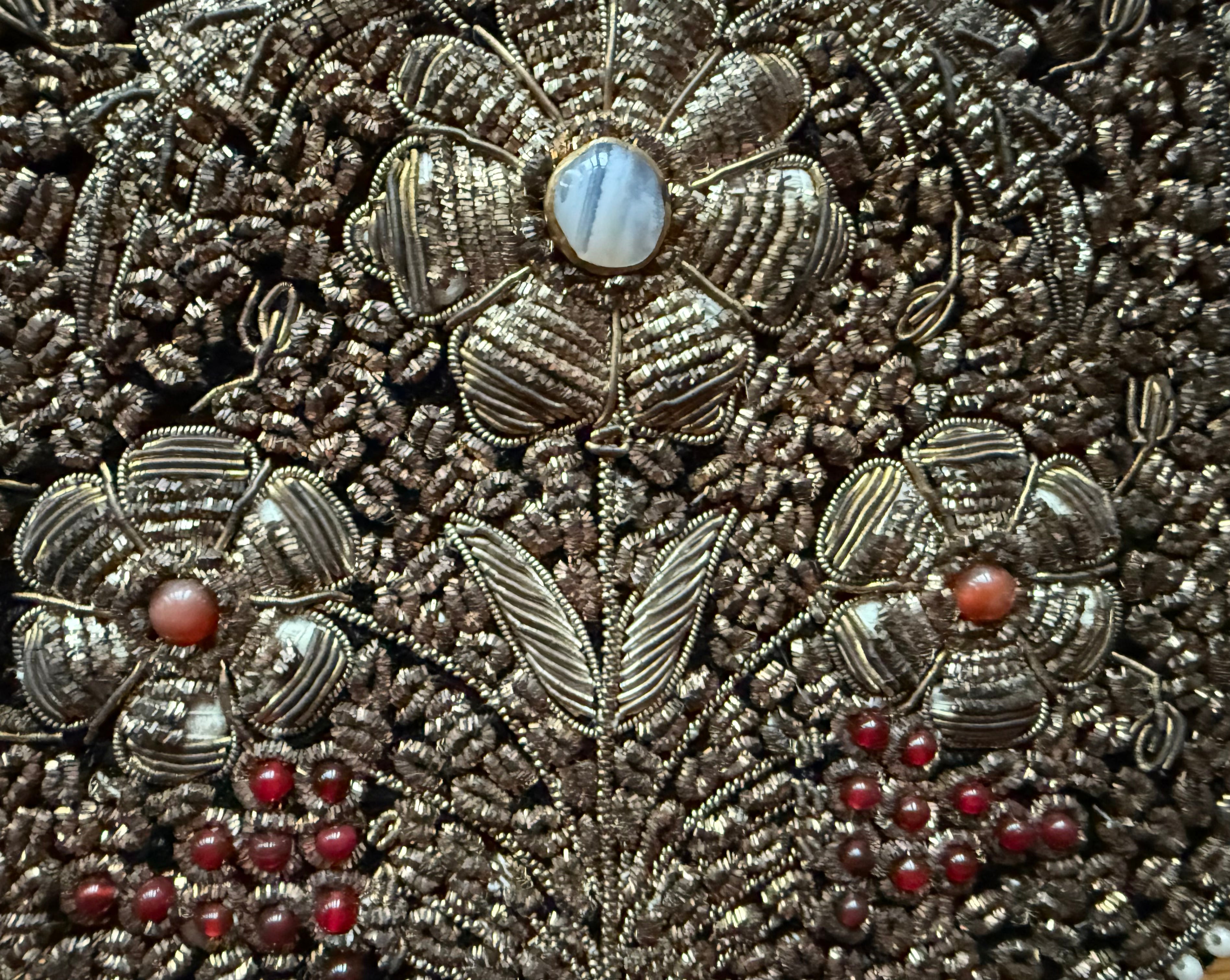 Late 20th Century Indian Zardozi-Style Embroidered Evening Bag