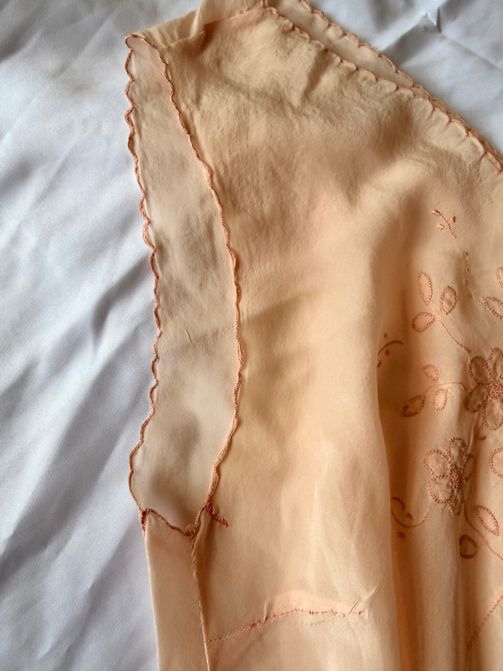 1930s Baby Pink Bias-Cut Silk Slip Dress