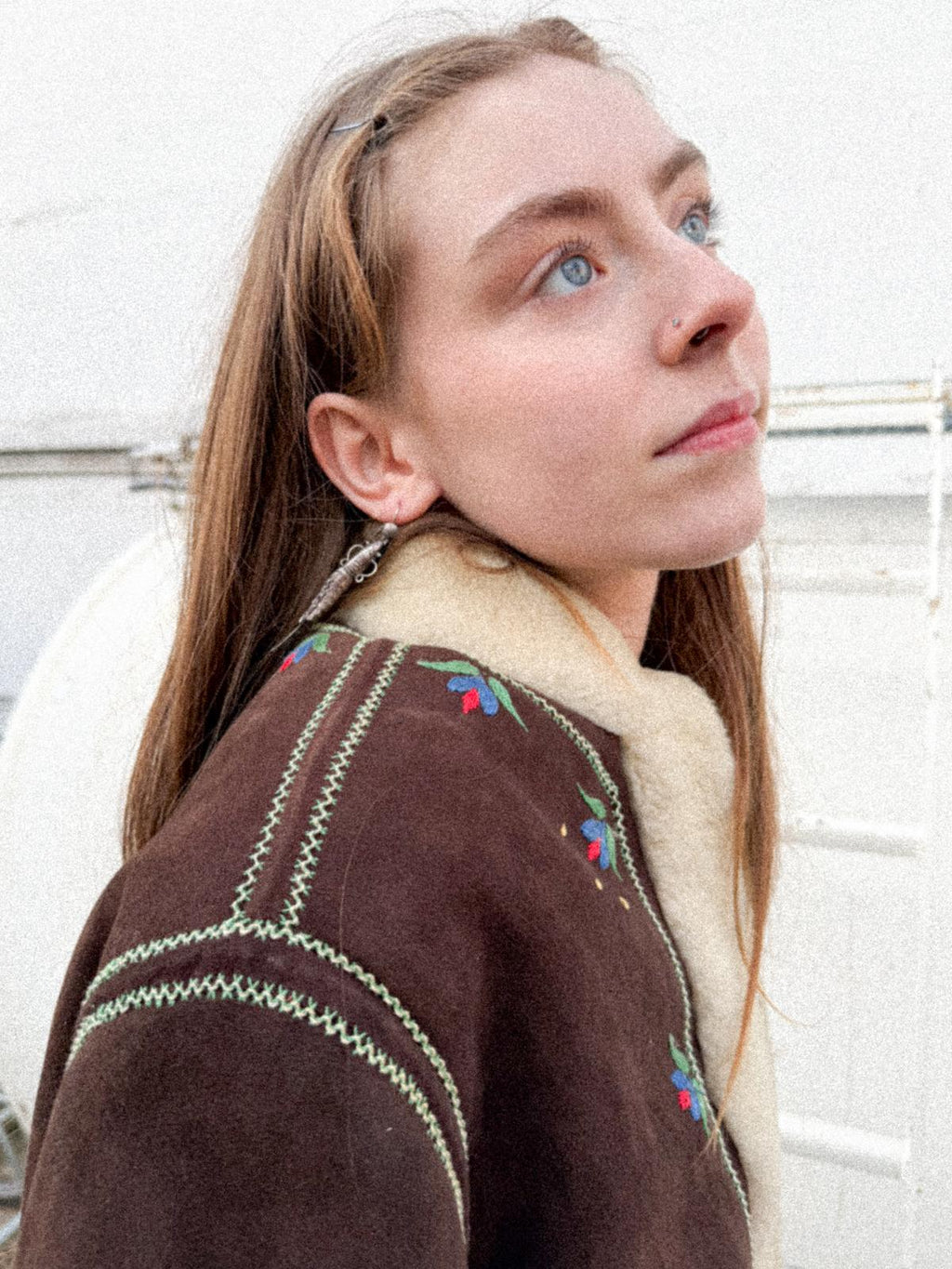 1970s Polish Embroidered Sheepskin Lammy Coat