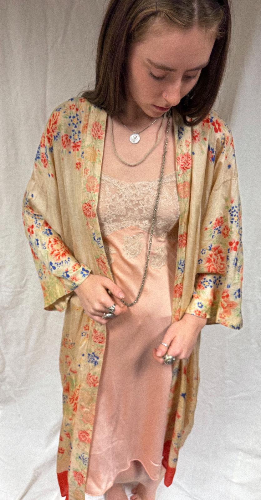 1920s Ponge Silk Kimono