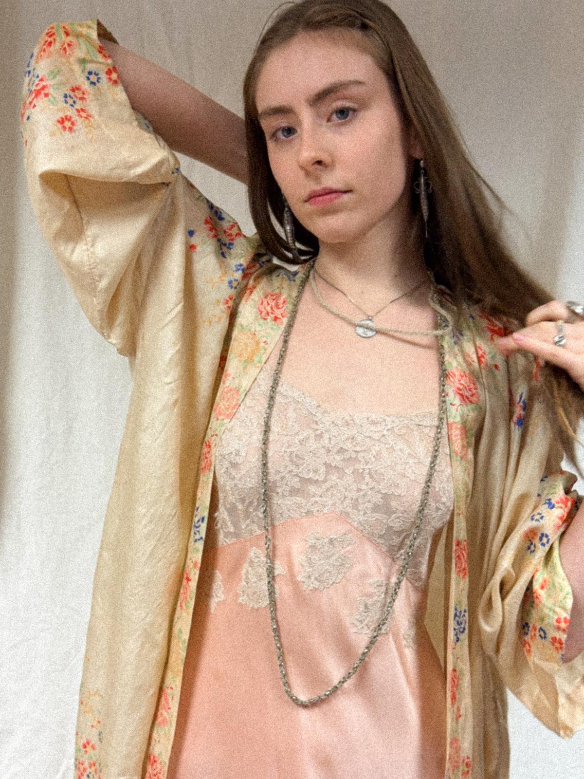 1920s Ponge Silk Kimono