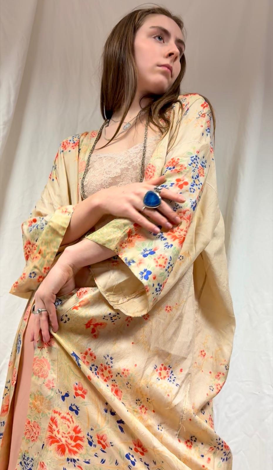 1920s Ponge Silk Kimono