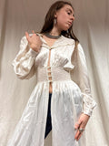 1930s Silk Satin and Lace Peignoir