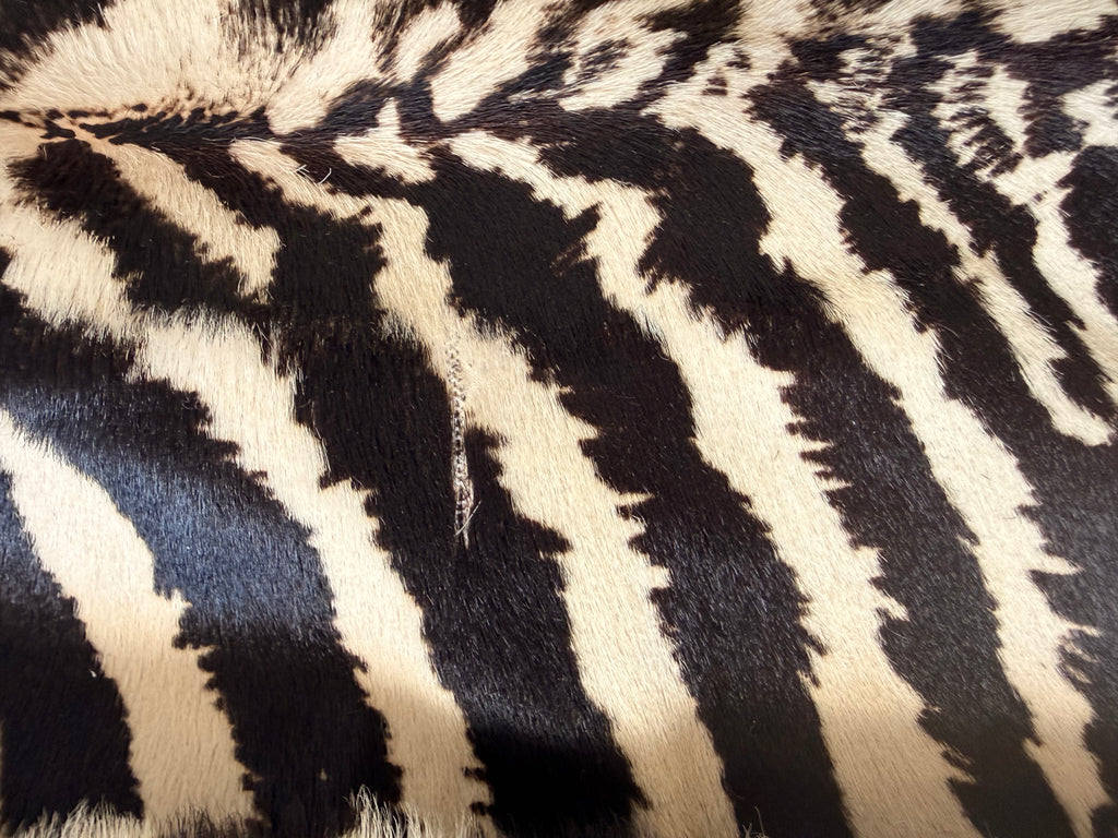 !1960s Zebra Print Pony Fur Statement Jacket