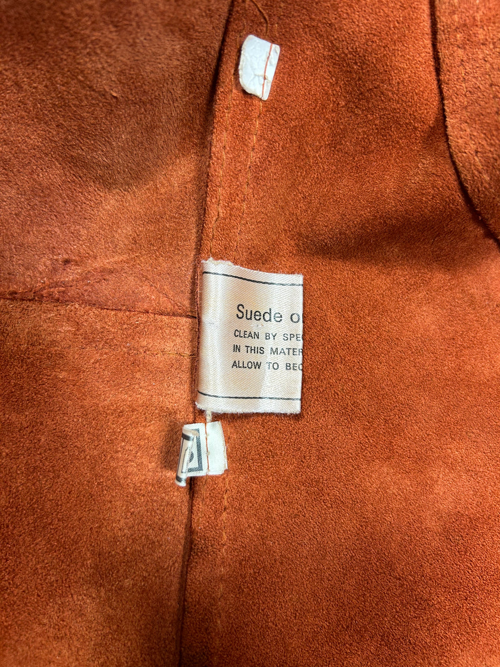 1970s Rust Suede Penny Lane Jacket with Sheepskin Trim