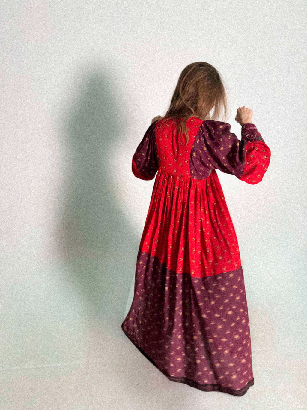 1970s Red Afghan Kuchi Dress