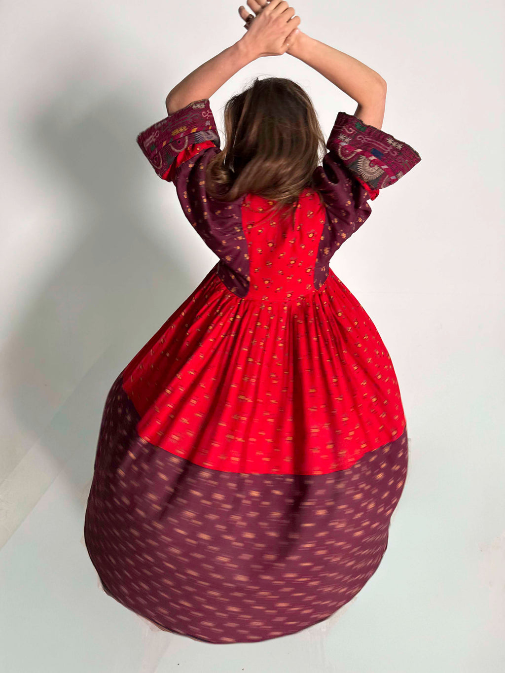 1970s Red Afghan Kuchi Dress