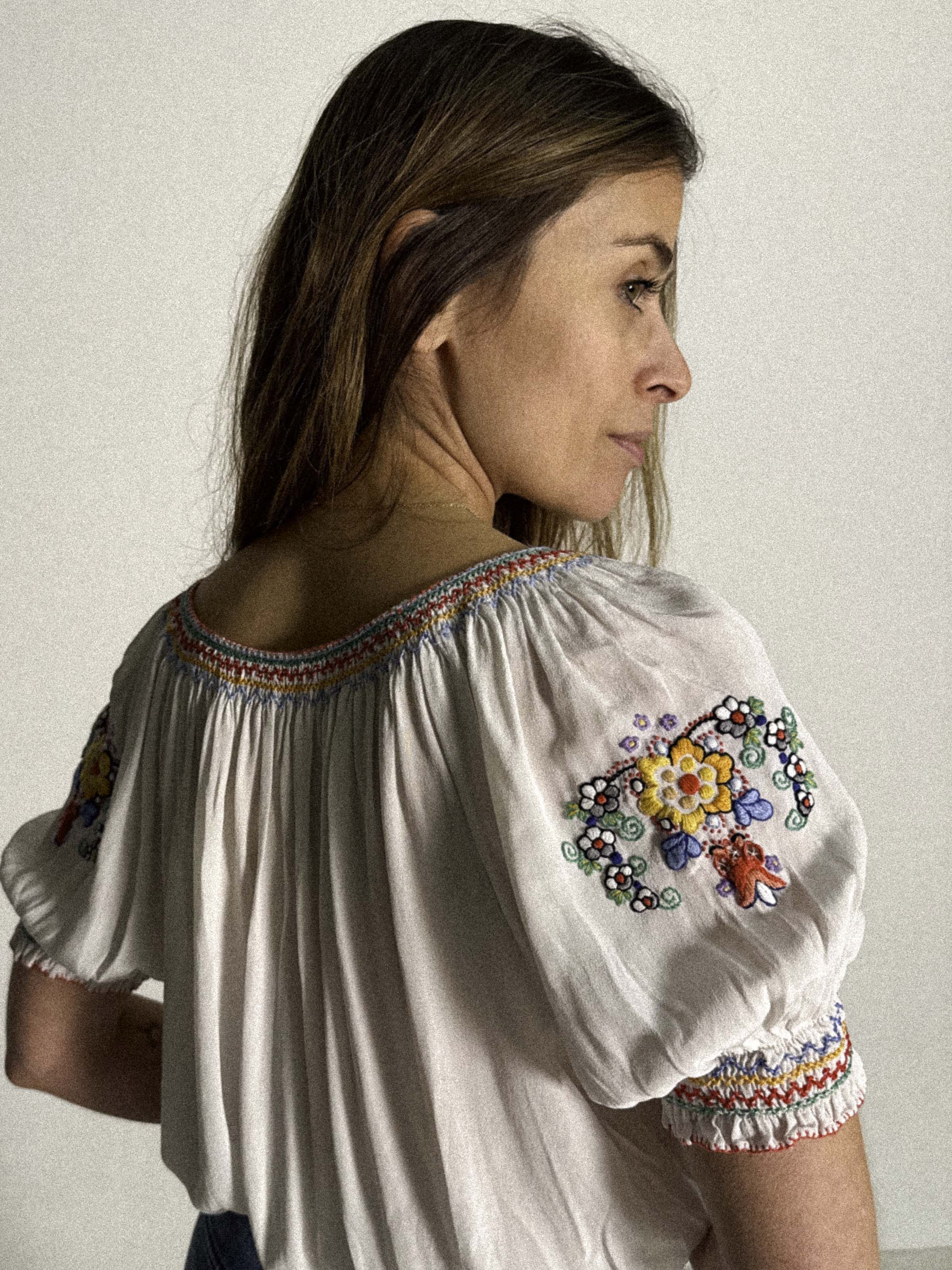 1930s Embroidered Hungarian Blouse