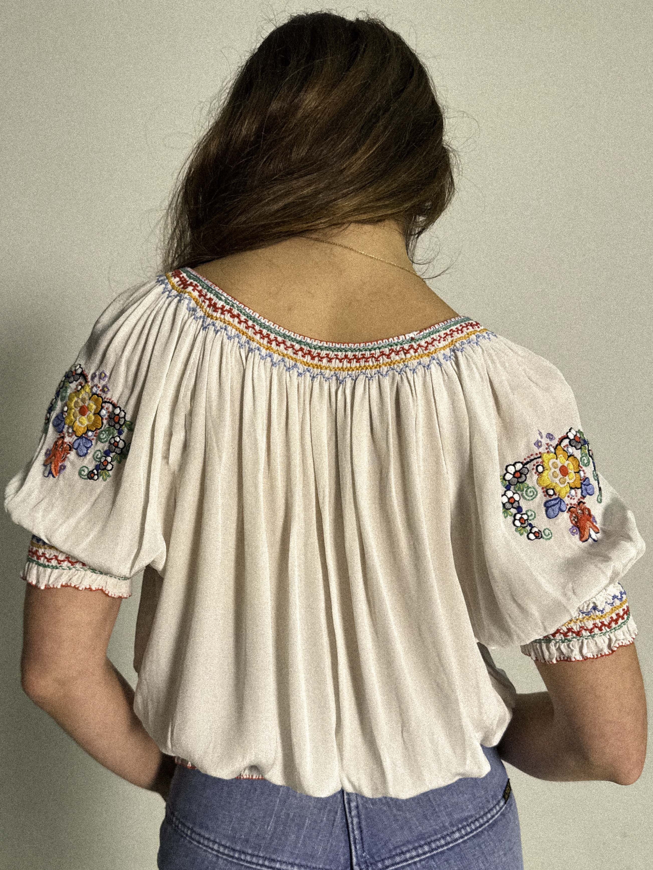 1930s Embroidered Hungarian Blouse