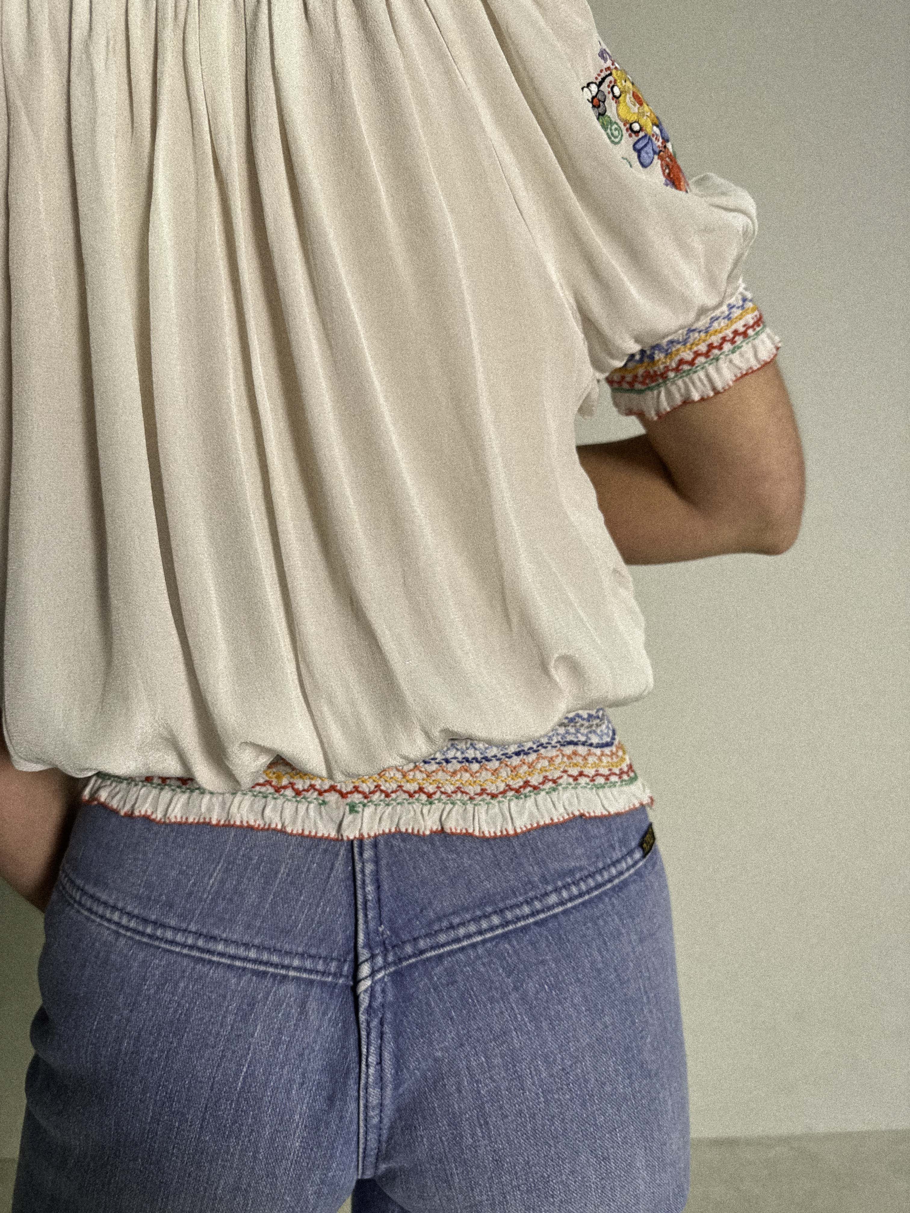 1930s Embroidered Hungarian Blouse