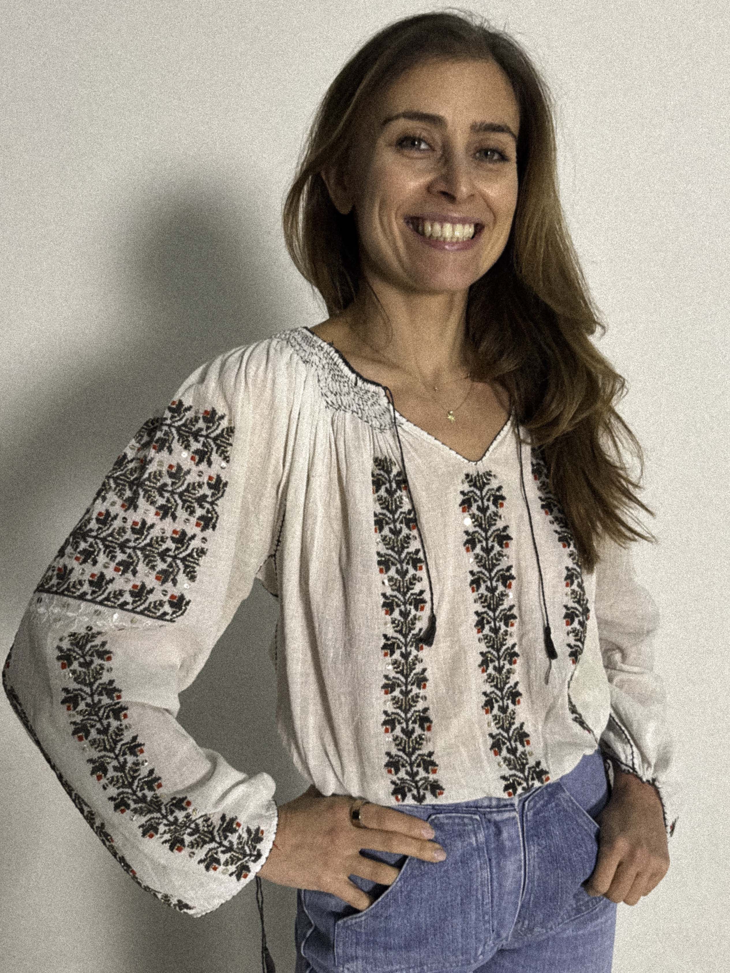 RESERVED FOR MELANIE 1930s-40s Eastern European Cheescloth Blouse