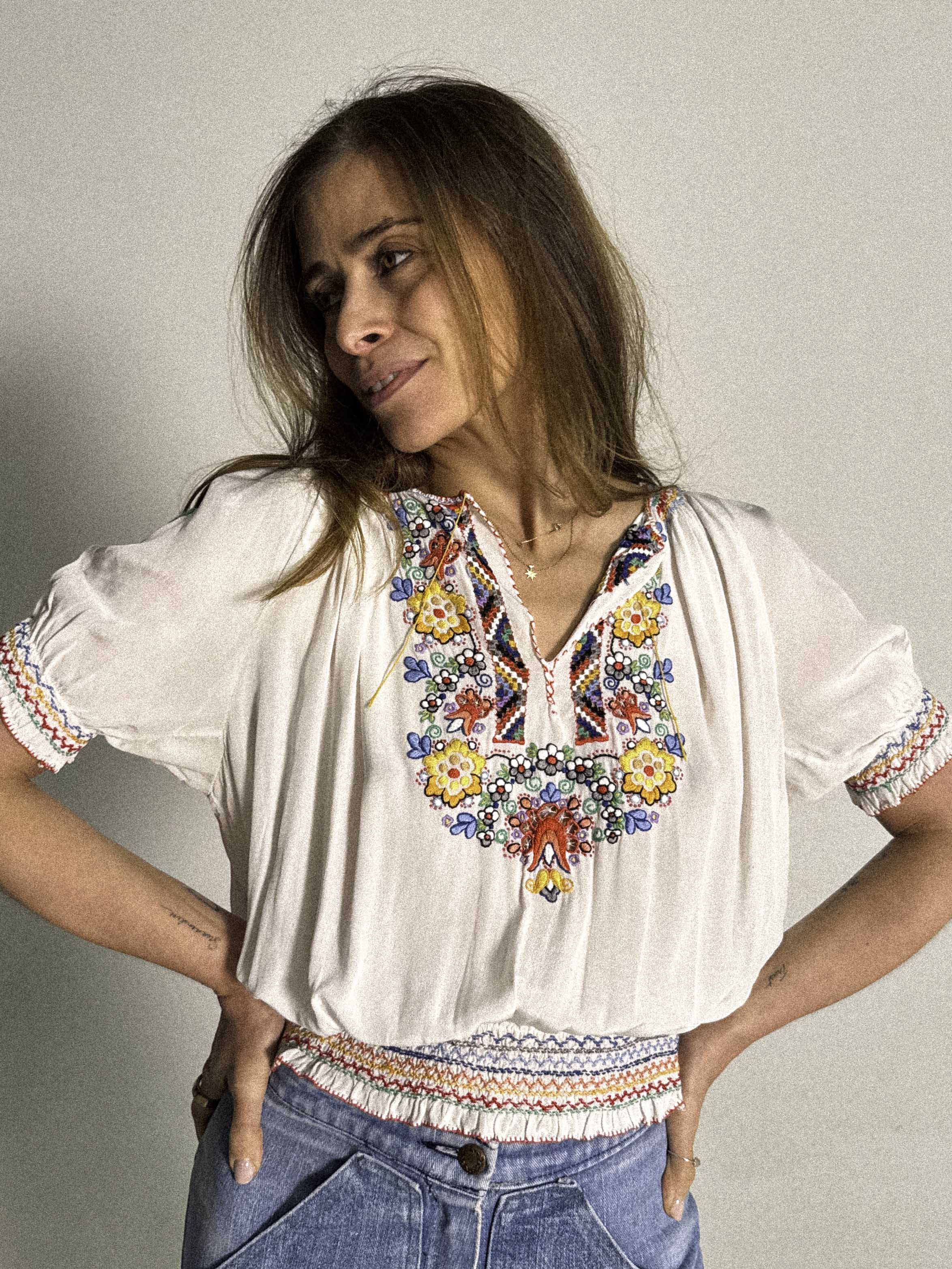 1930s Embroidered Hungarian Blouse