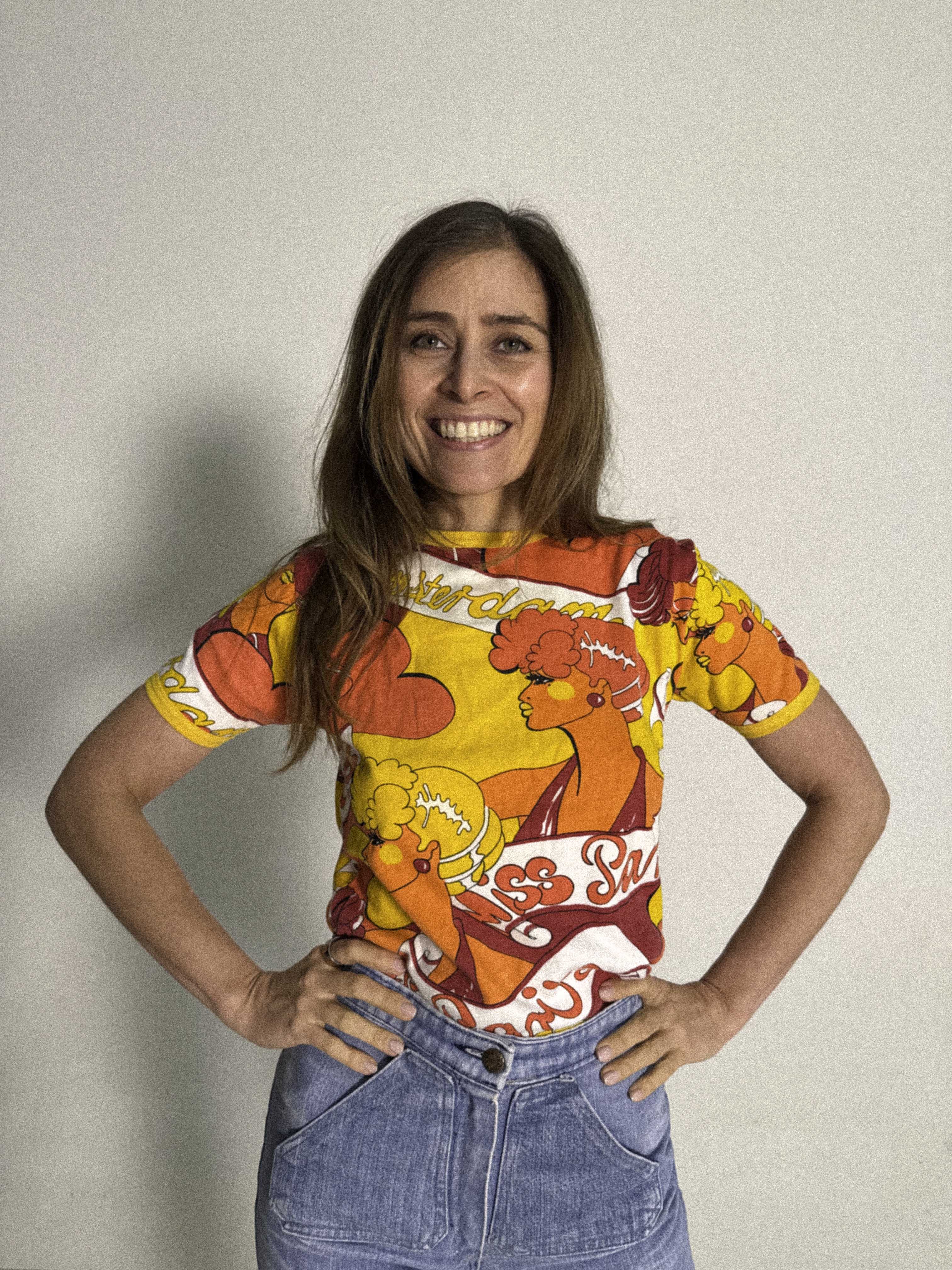 1970s Graphic Novelty Print Ringer T-Shirt