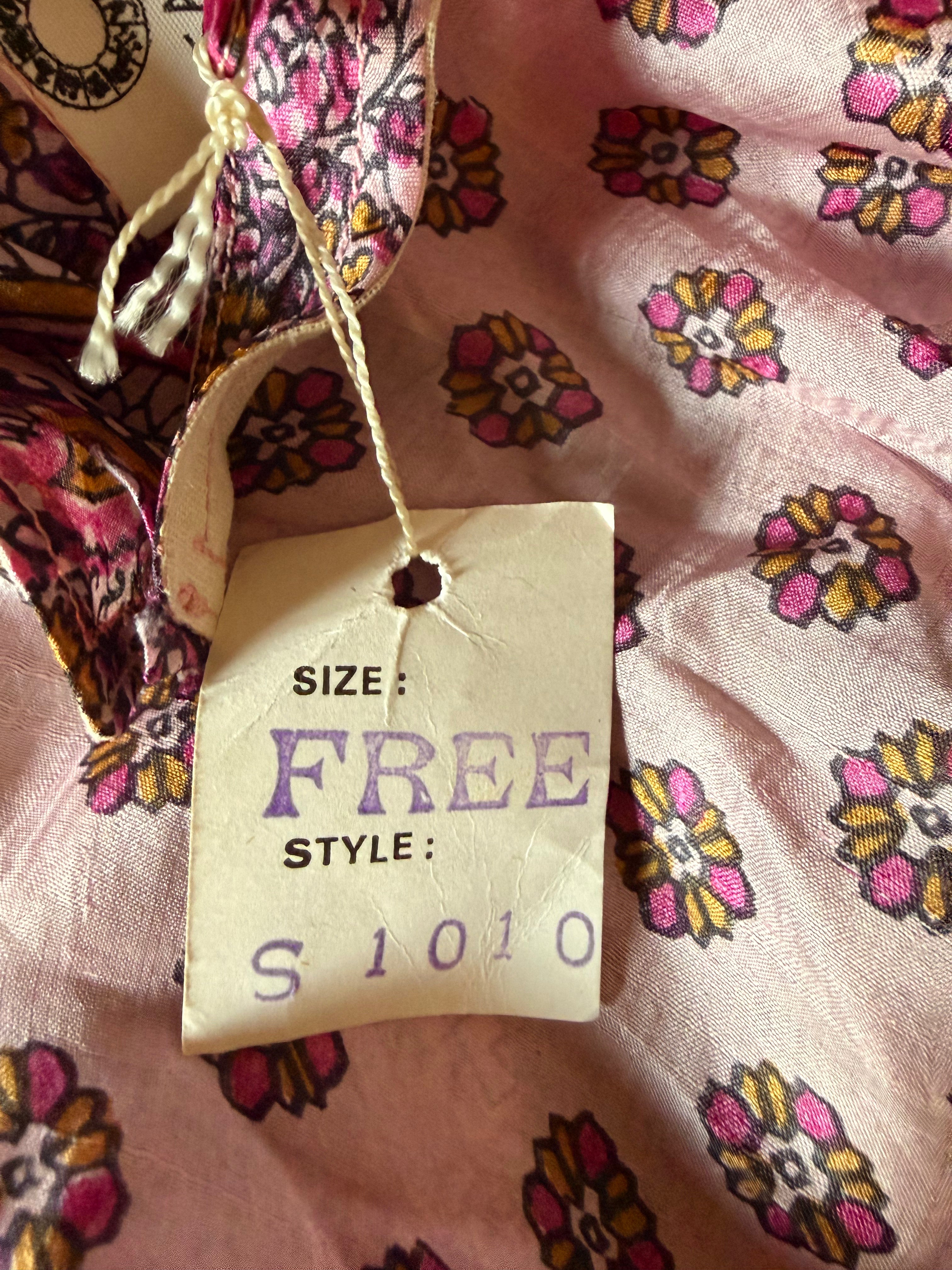 1970s Zodiac Deadstock Pure Silk Patchwork Cafta
