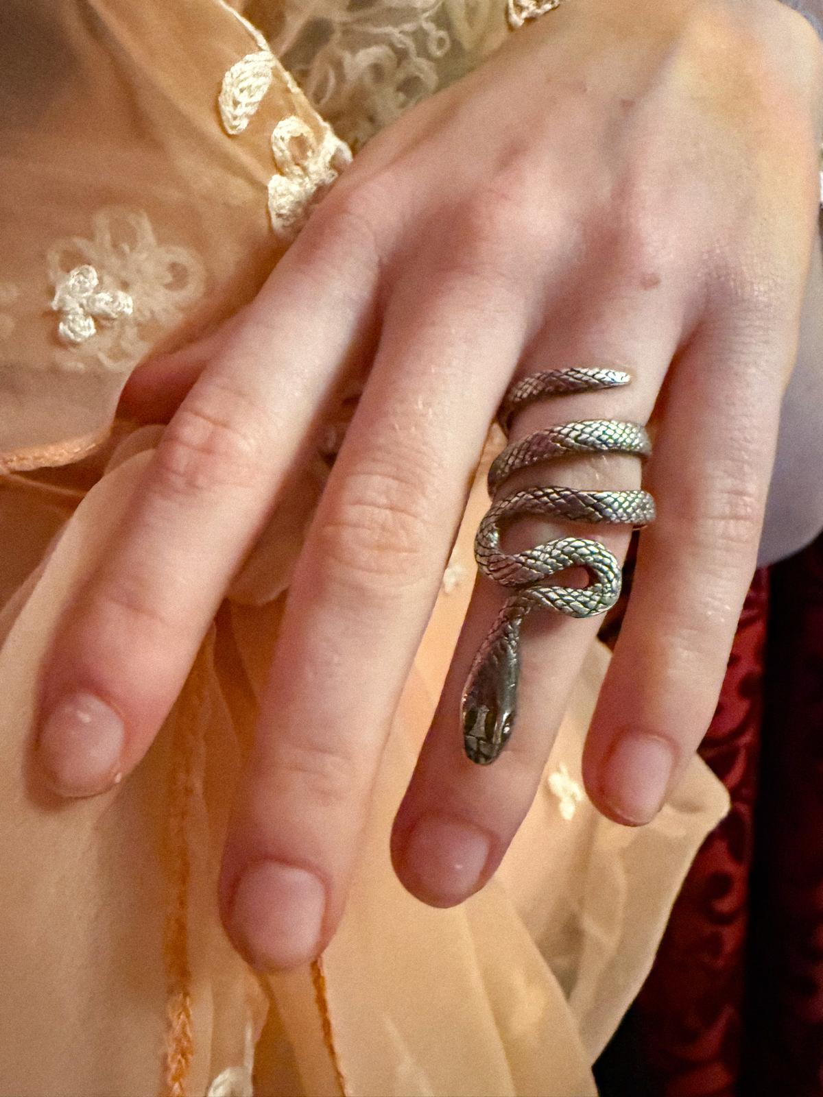 1970s Sterling Silver Snake Coil Ring