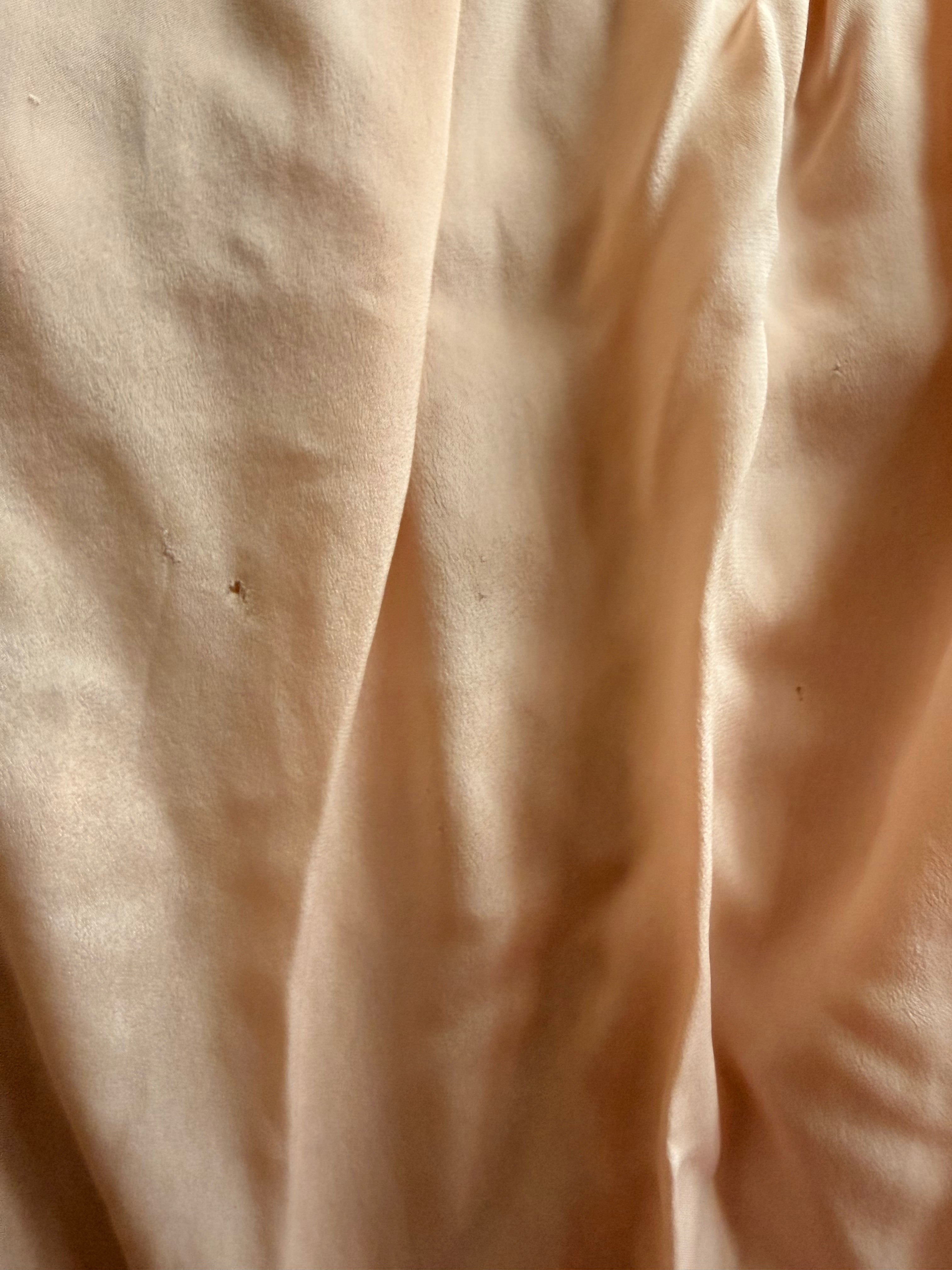 1930s Blush Pink Silk Tie-Back Nightgown