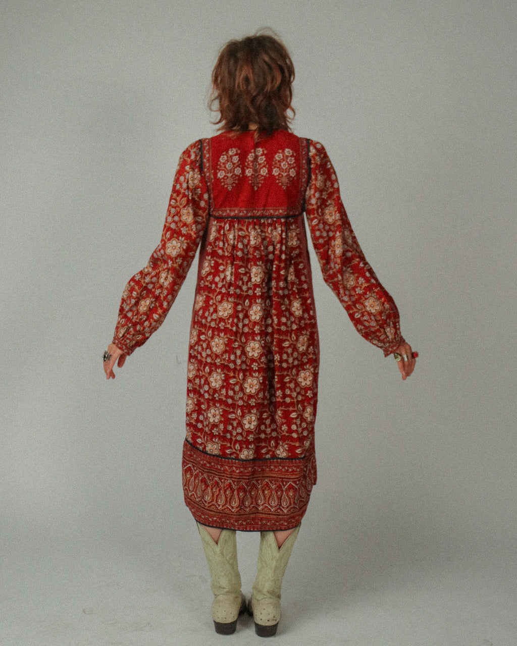 1970er Anokhi Blockprint-Kaftan