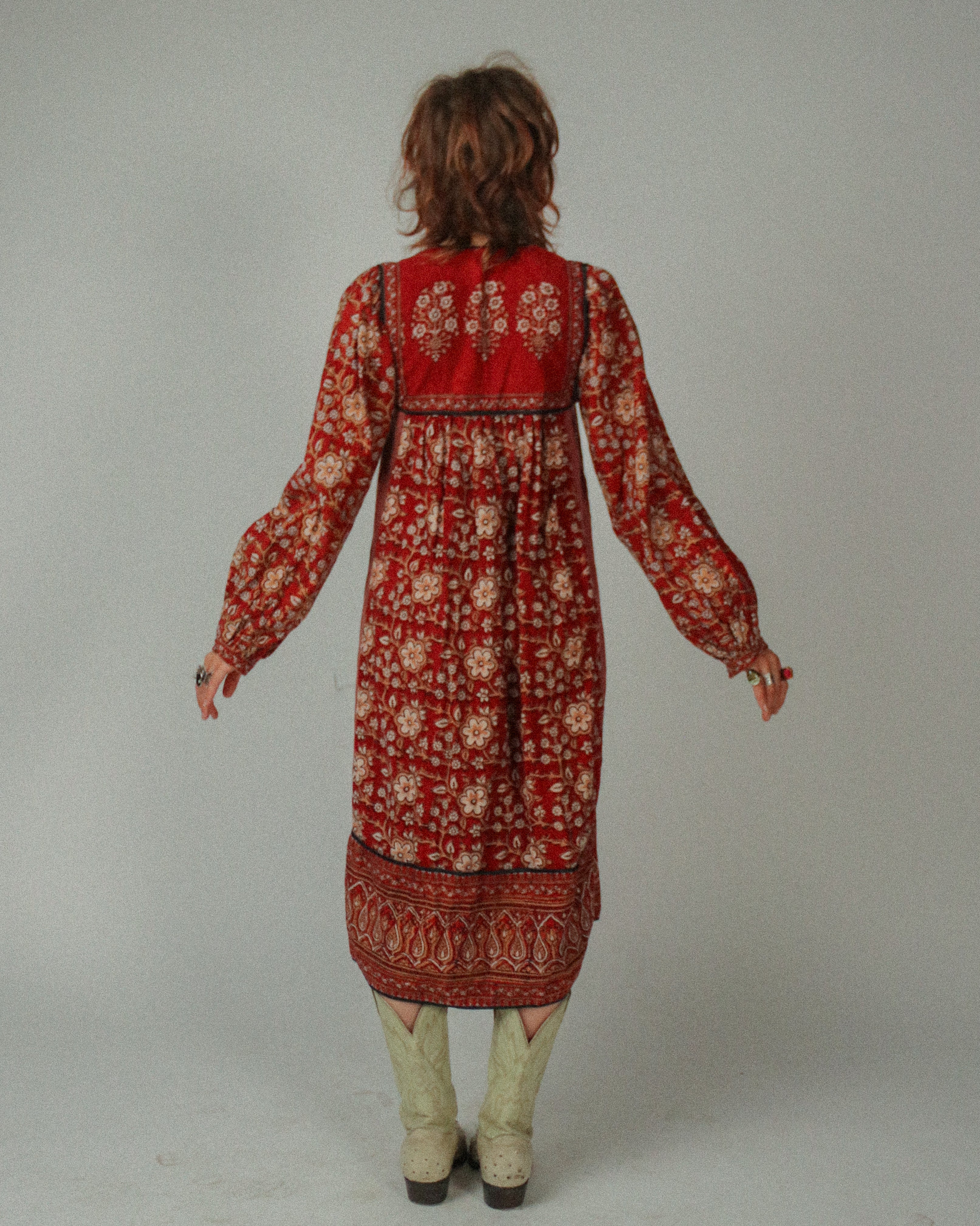 1970s Anokhi Block Print Caftan