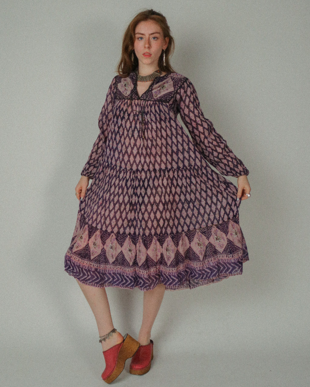 1970s Phool Cotton Gauze Dress