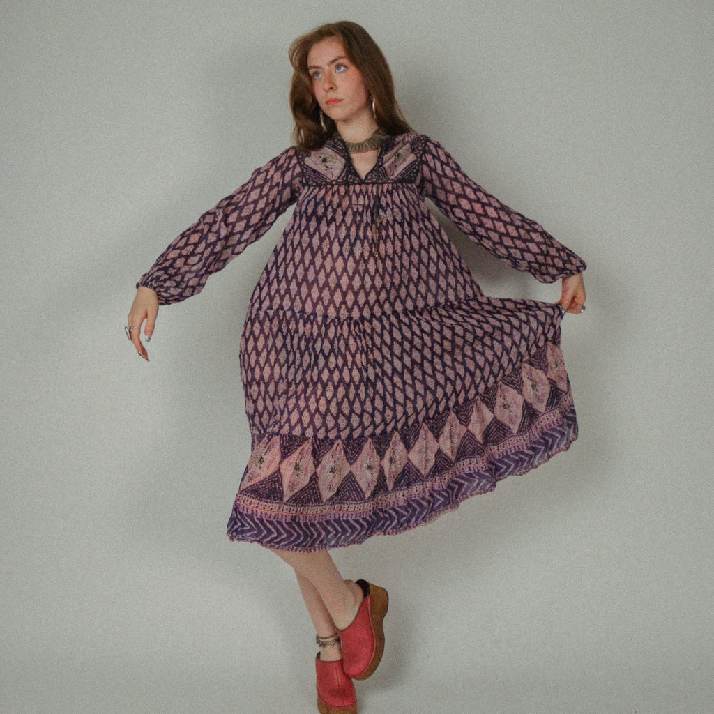 1970s Phool Cotton Gauze Dress