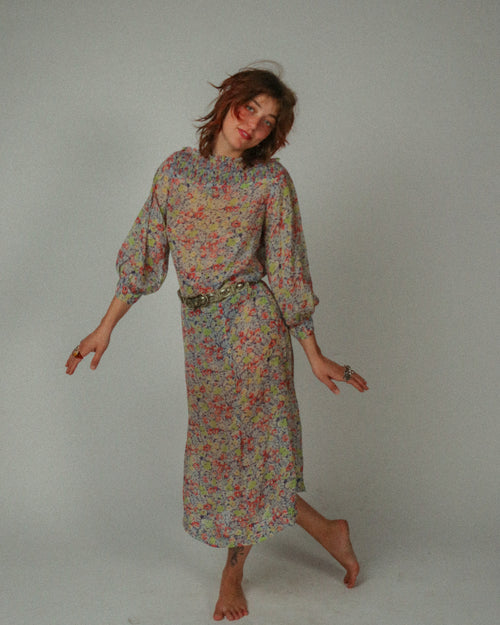 1930s Ditsy Chiffon Dress