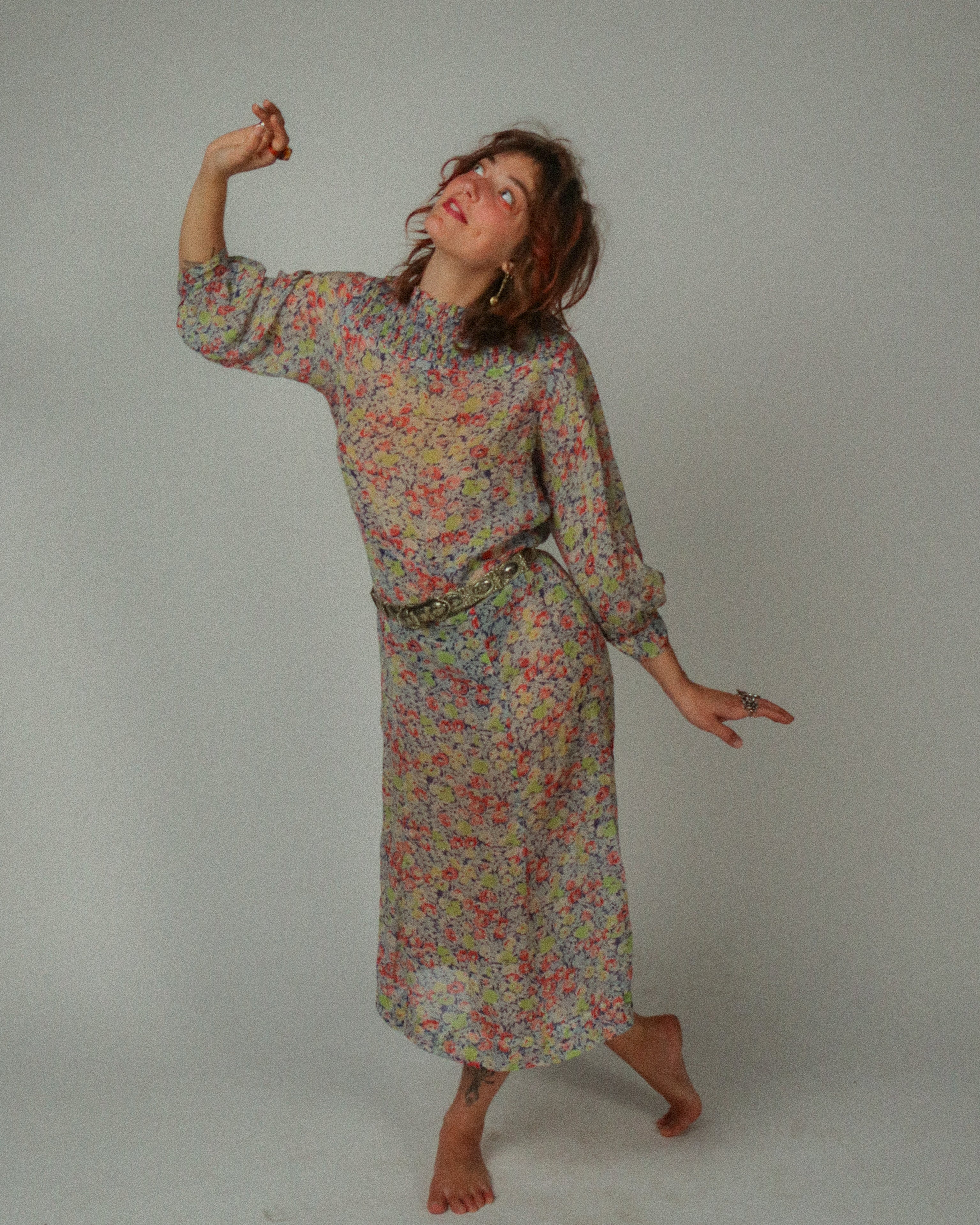 1930s Ditsy Chiffon Dress