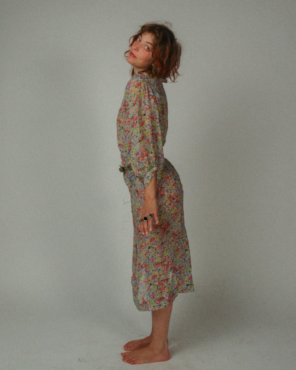 1930s Ditsy Chiffon Dress