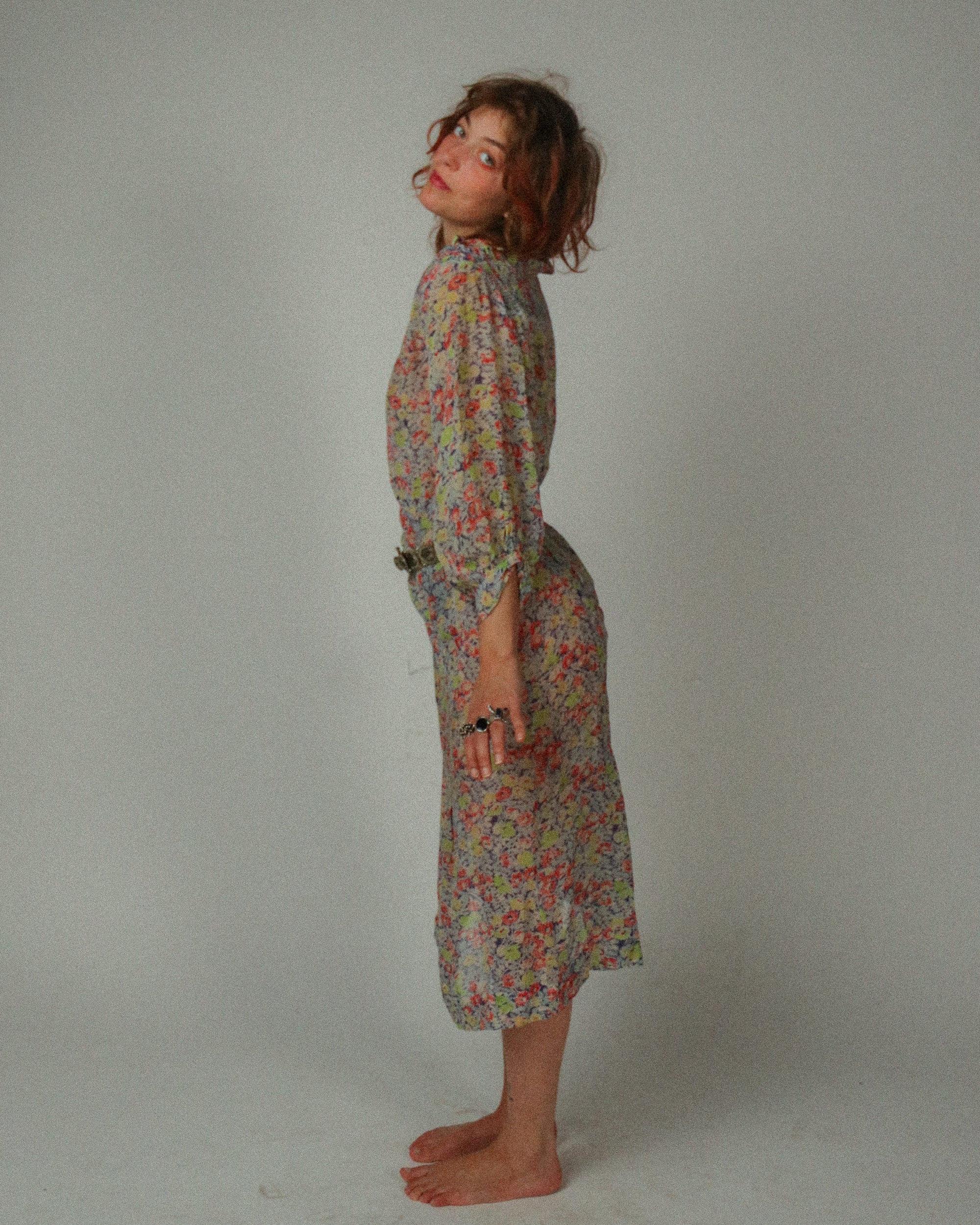 1930s Ditsy Chiffon Dress
