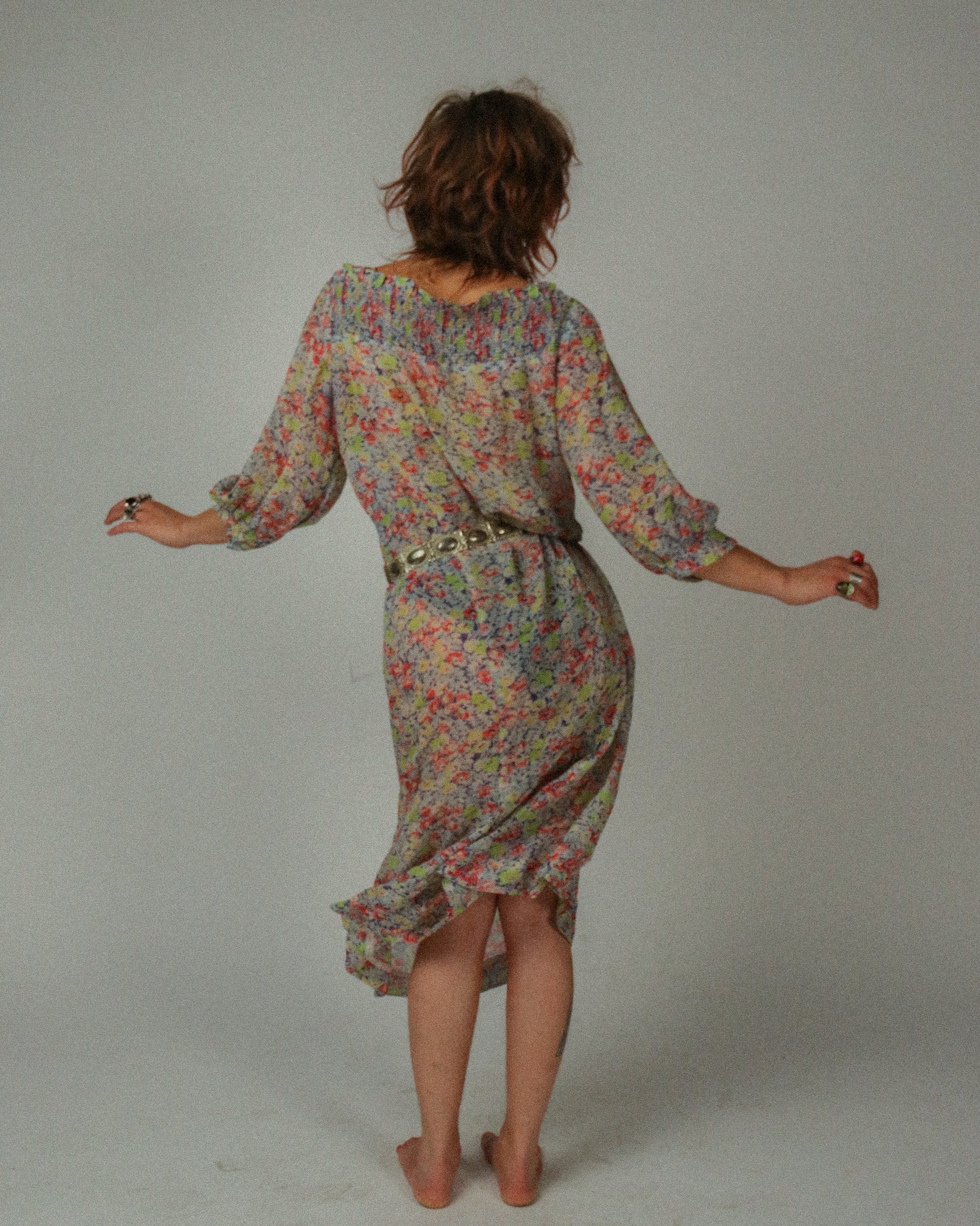 1930s Ditsy Chiffon Dress