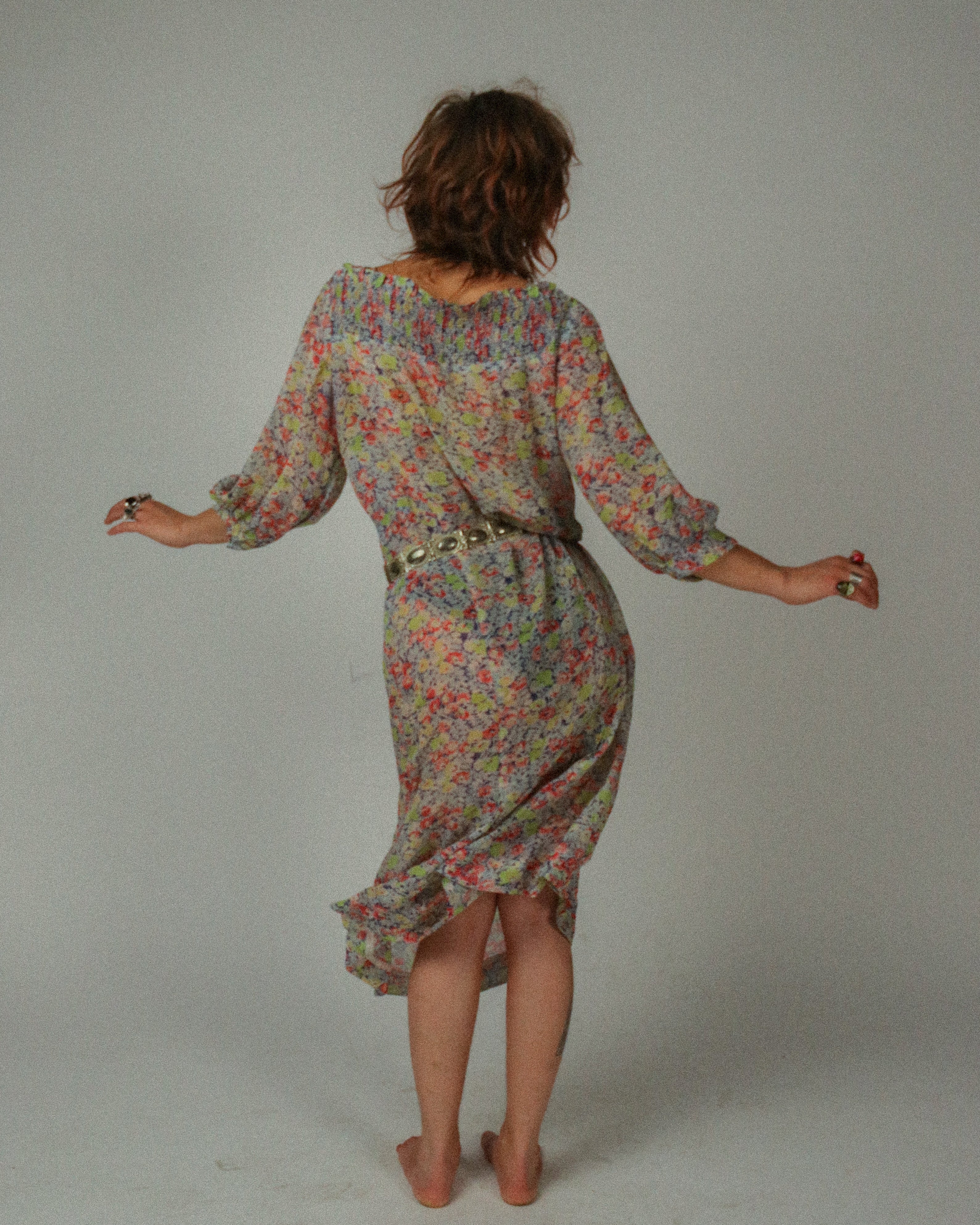 1930s Ditsy Chiffon Dress