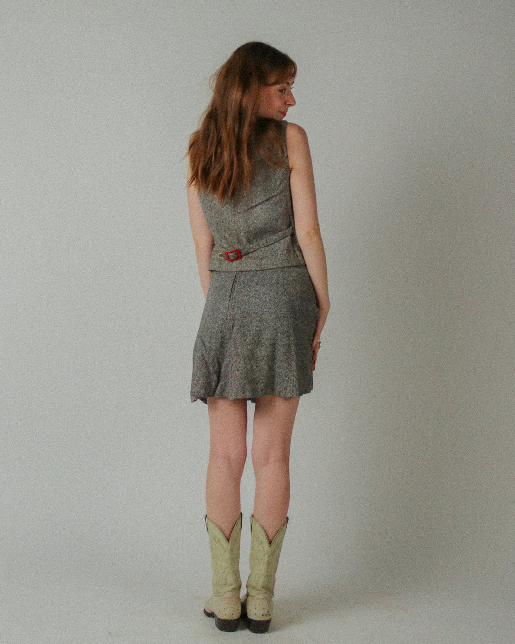 1960s Tweed Miniskirt and Vest Two-Piece