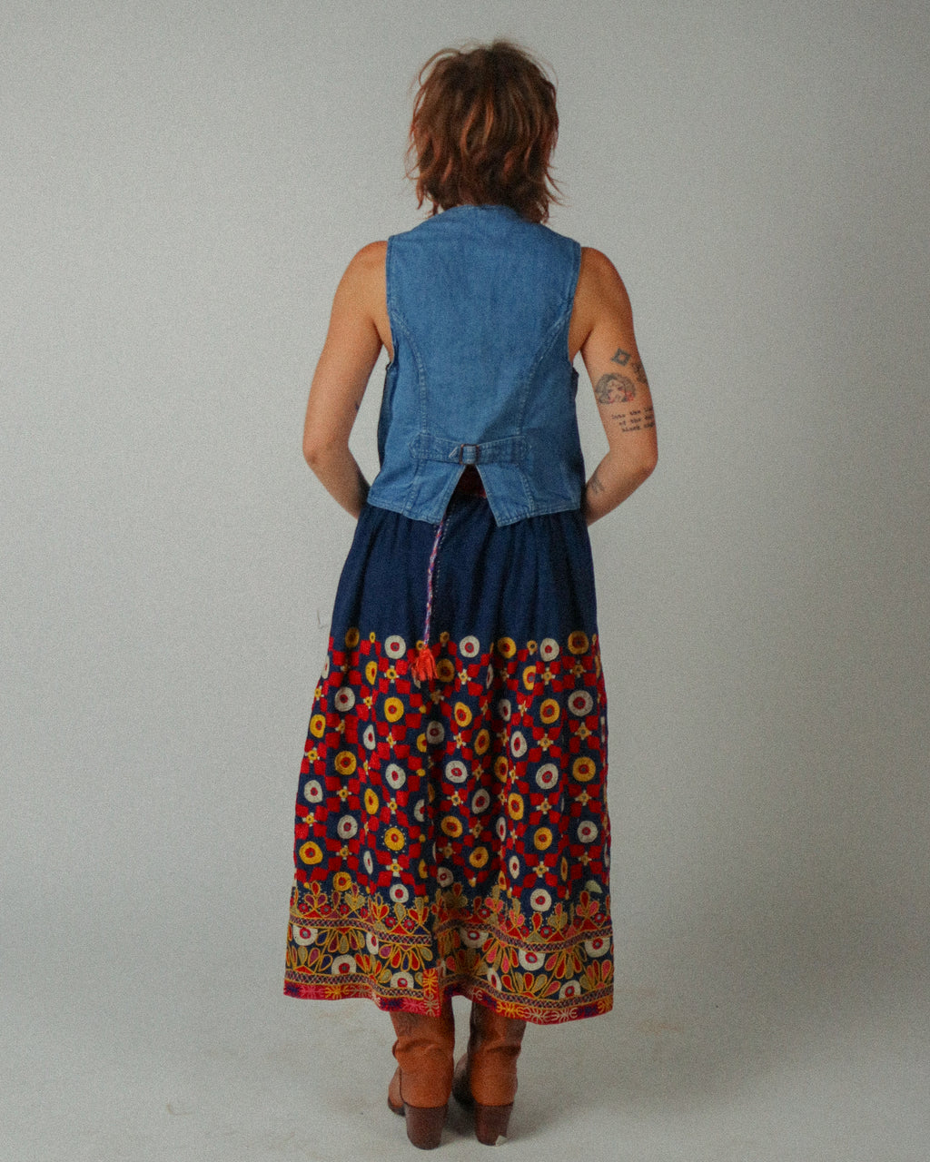 1970s Indian Gujarati Embellished Skirt