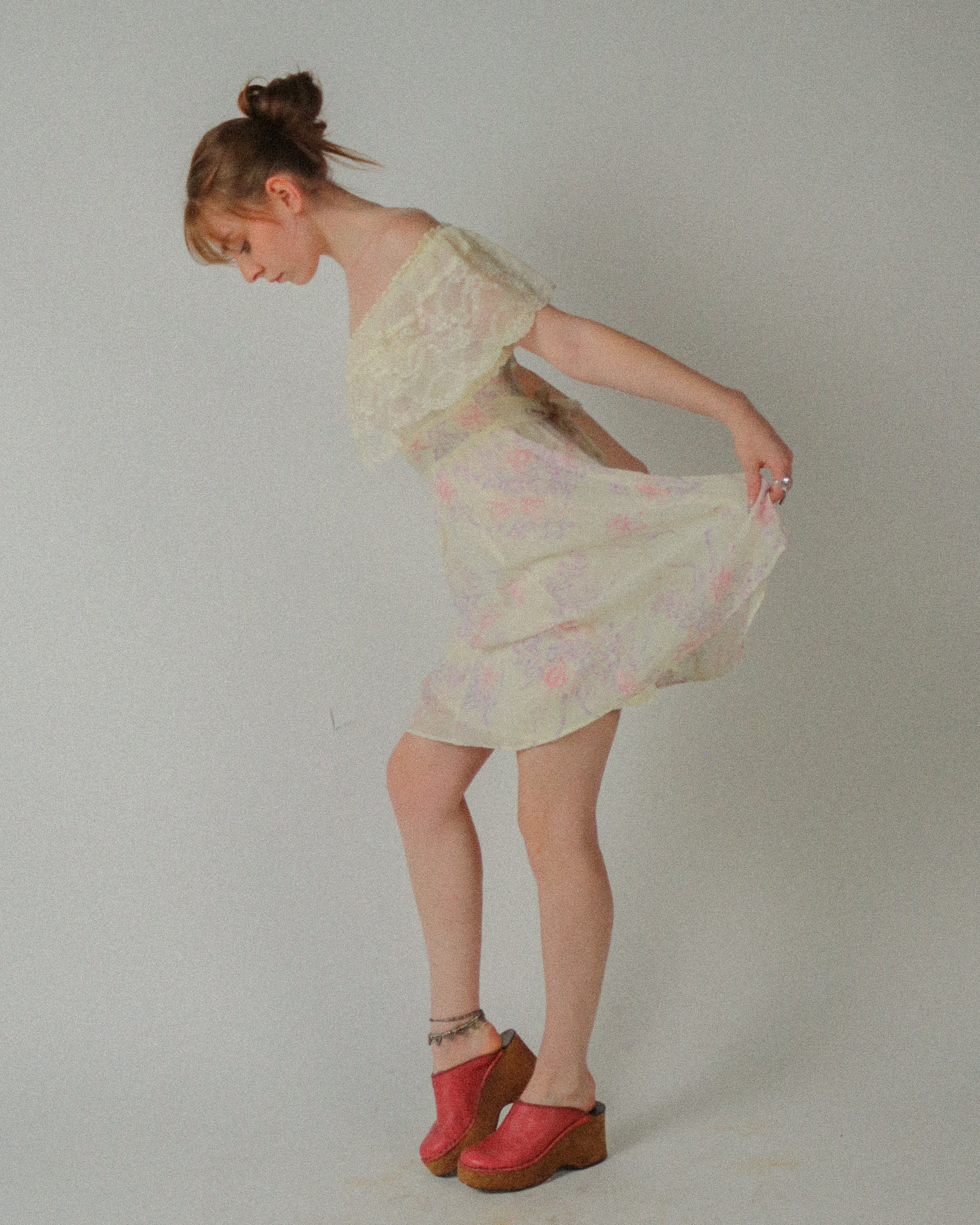 1970s Gunne Sax Off-Shoulder Minidress