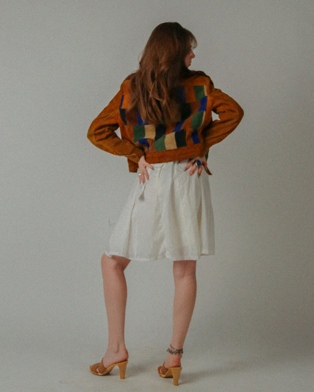 1970s Patchwork Suede Bomber Jacket