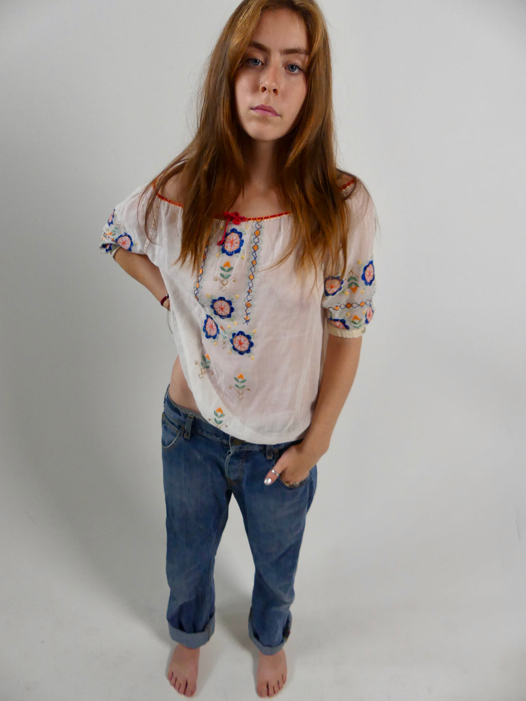 1930s Hungarian Embroidered Blouse