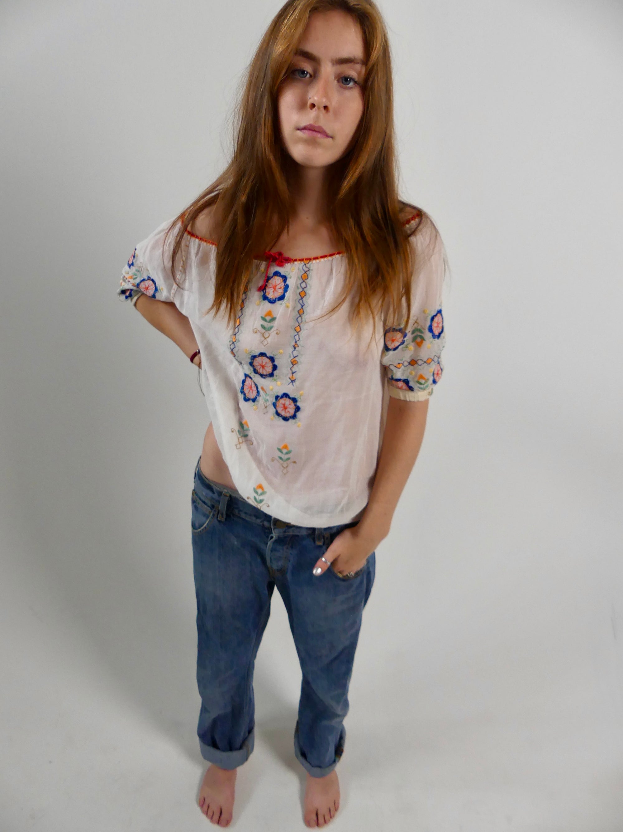 1930s Hungarian Embroidered Blouse