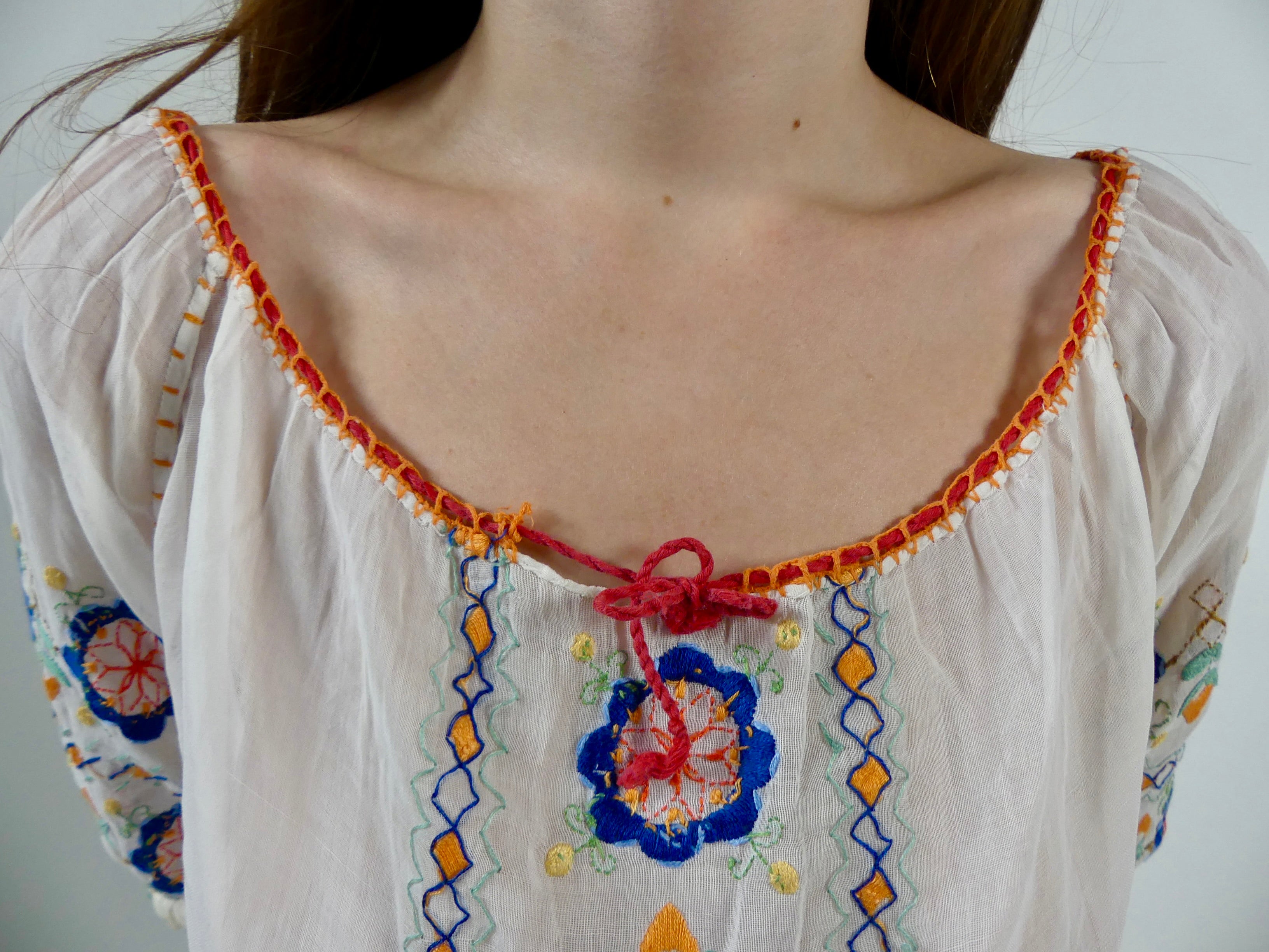1930s Hungarian Embroidered Blouse