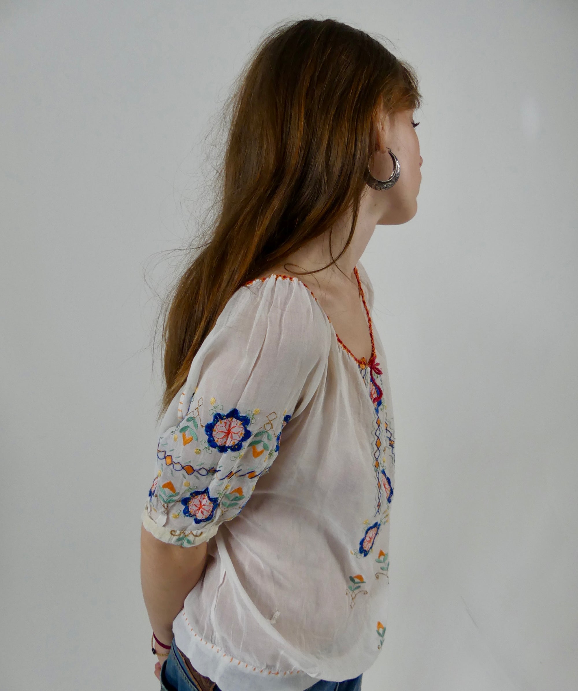 1930s Hungarian Embroidered Blouse