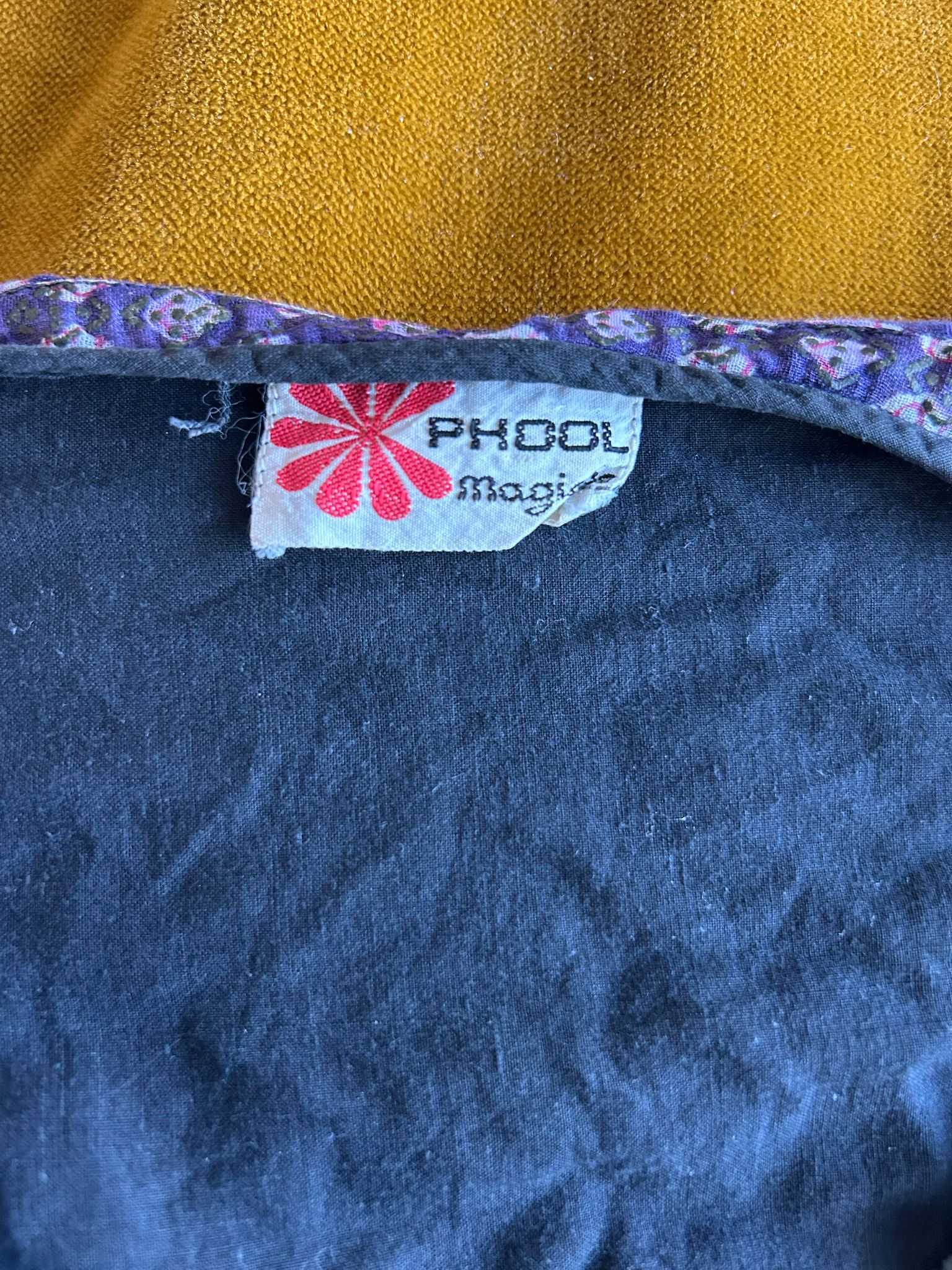 1970er Phool-Baumwoll-Gaze-Kleid