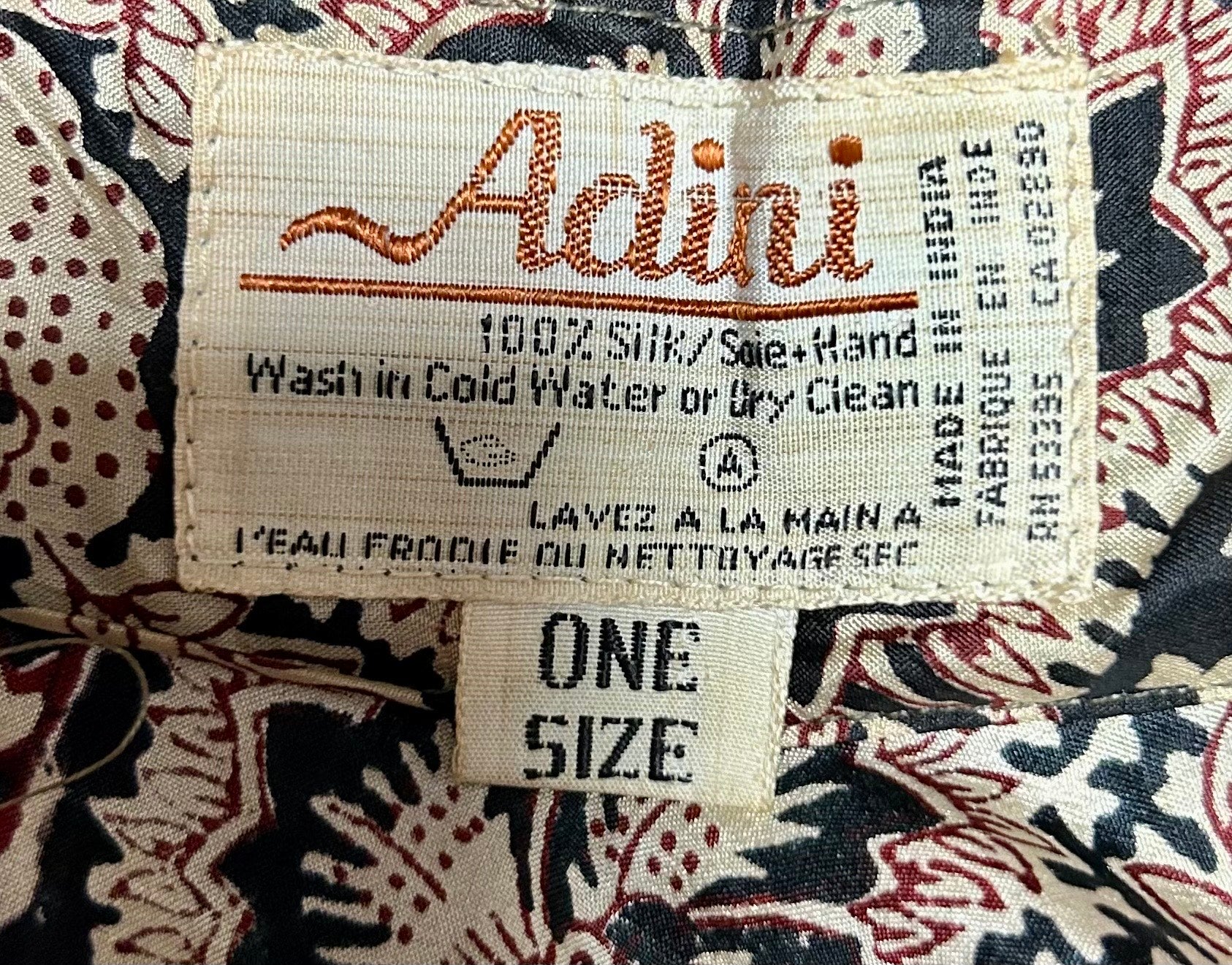 1970s Adini Silk Caftan Gown