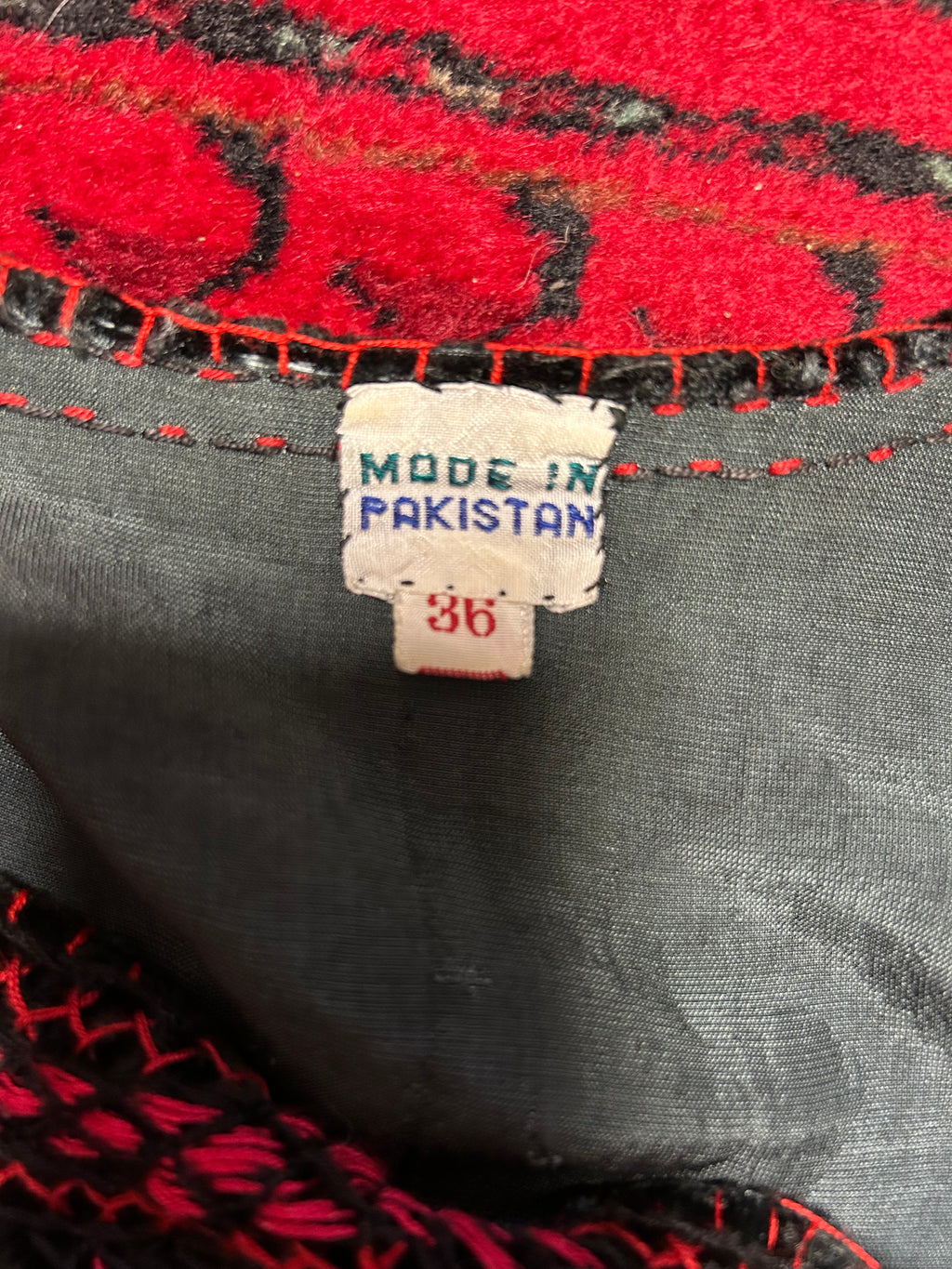 1960s Pakistani Embellished Velvet Caftan Dress