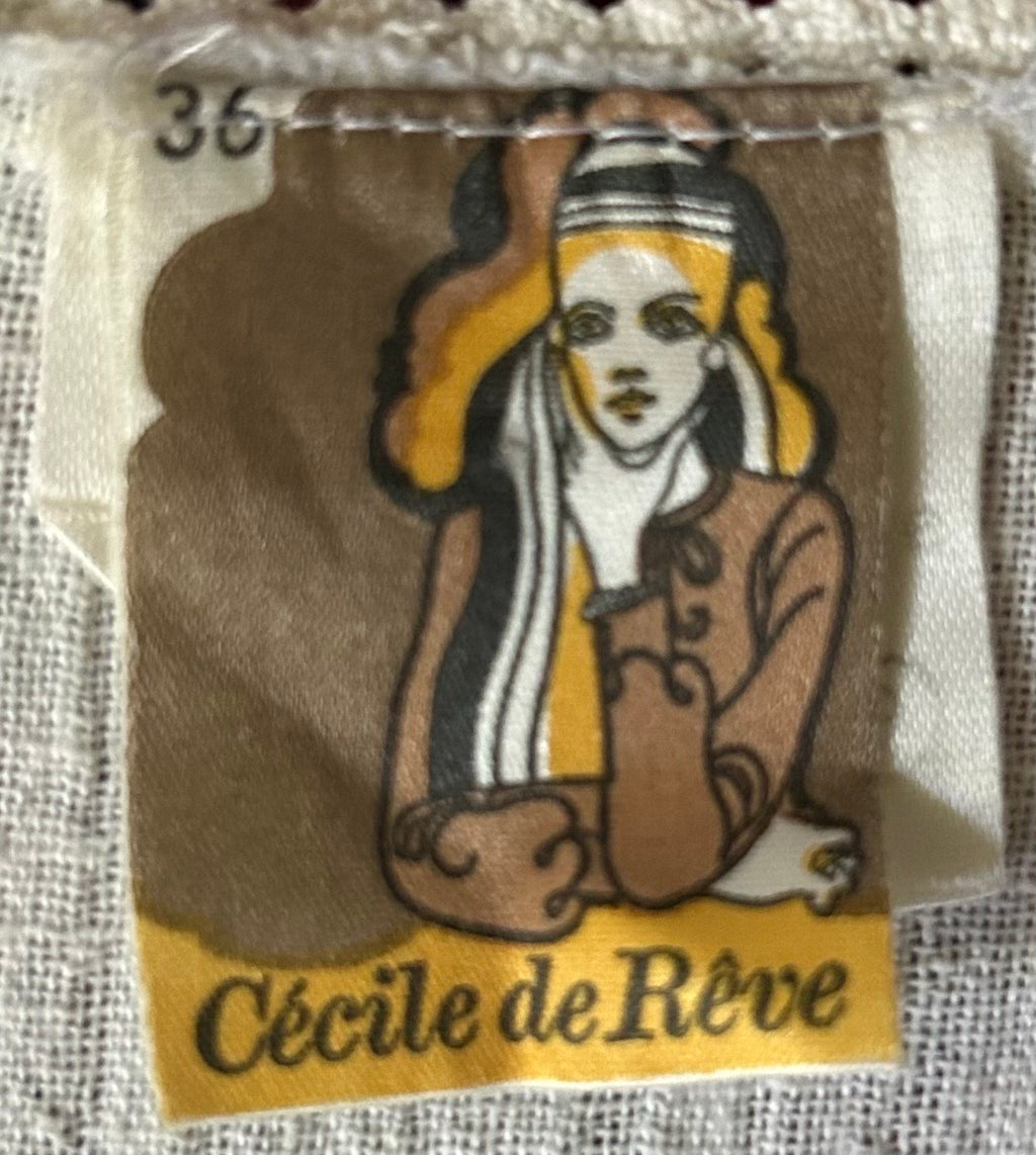 1970s Cheesecloth and Lace Top