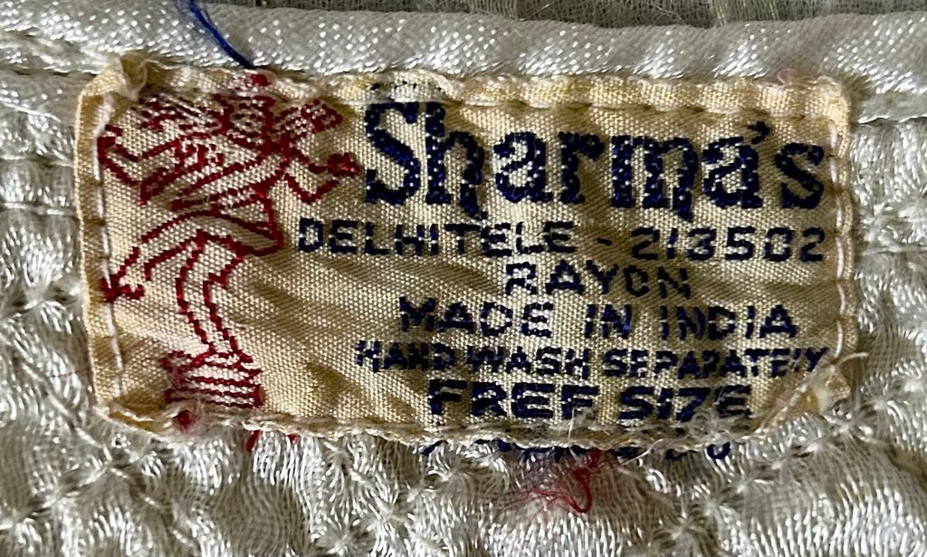 Sheer Embroidered 1970s Bohemian Tunic Dress with Satin Beaded Yoke