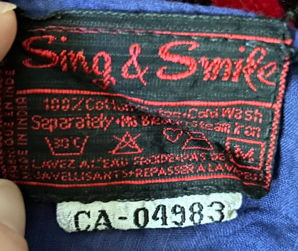 1970s Peacock Cotton Gauze dress