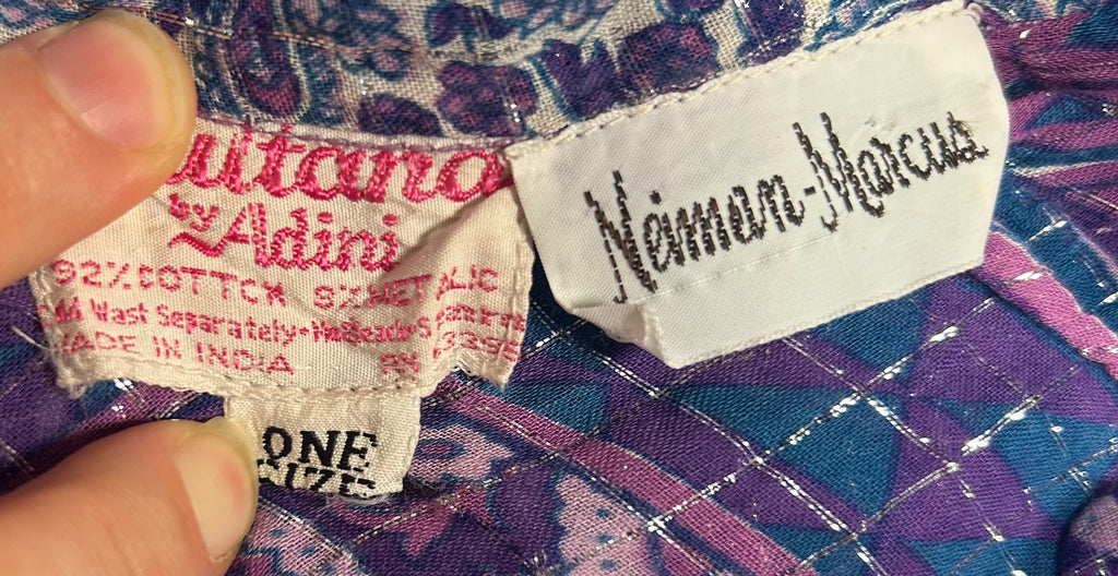 1960s Adini Sultana Purple Rain Caftan